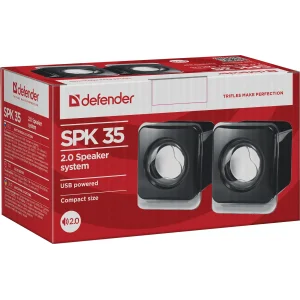 Комп.акустика DEFENDER (65635)#1 2.0 SPK 35 5W USB черный UA