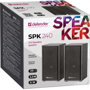 Комп.Акустика DEFENDER (65224)2.0 SPK 240 USB 6W чорний UA