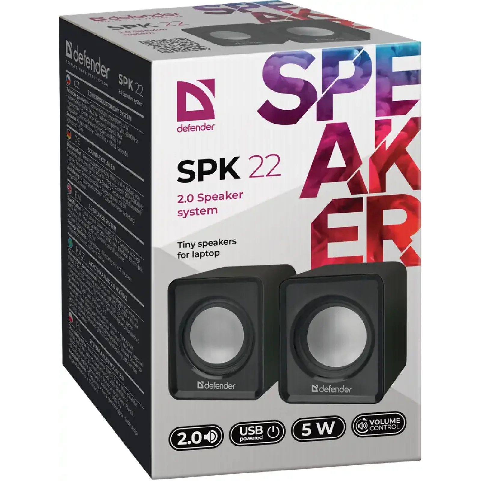 Комп.Акустика DEFENDER #1 2.0 SPK 22 2х2,5W USB чорний UA