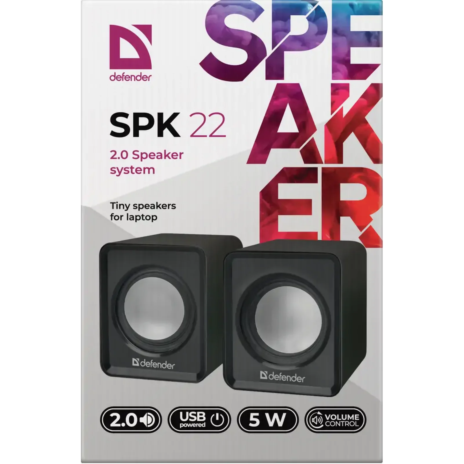 Комп.Акустика DEFENDER #1 2.0 SPK 22 2х2,5W USB чорний UA