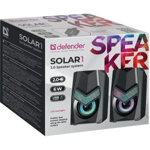 Комп.Акустика DEFENDER (65401) 2.0 Solar 1 6Вт UA