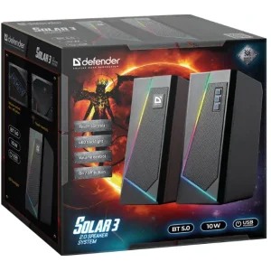 Комп.Акустика DEFENDER (65103) 2.0 Solar 3 10 W, BT/Light, USB UA