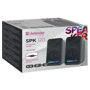 Комп'ютерна акустика DEFENDER (65119) SPK 120 6 Вт, 2.0, підсвітка, живлення від USB UA