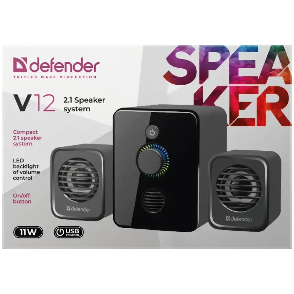 Комп.Акустика DEFENDER 2.1 V12, 11Вт USB (65212) UA