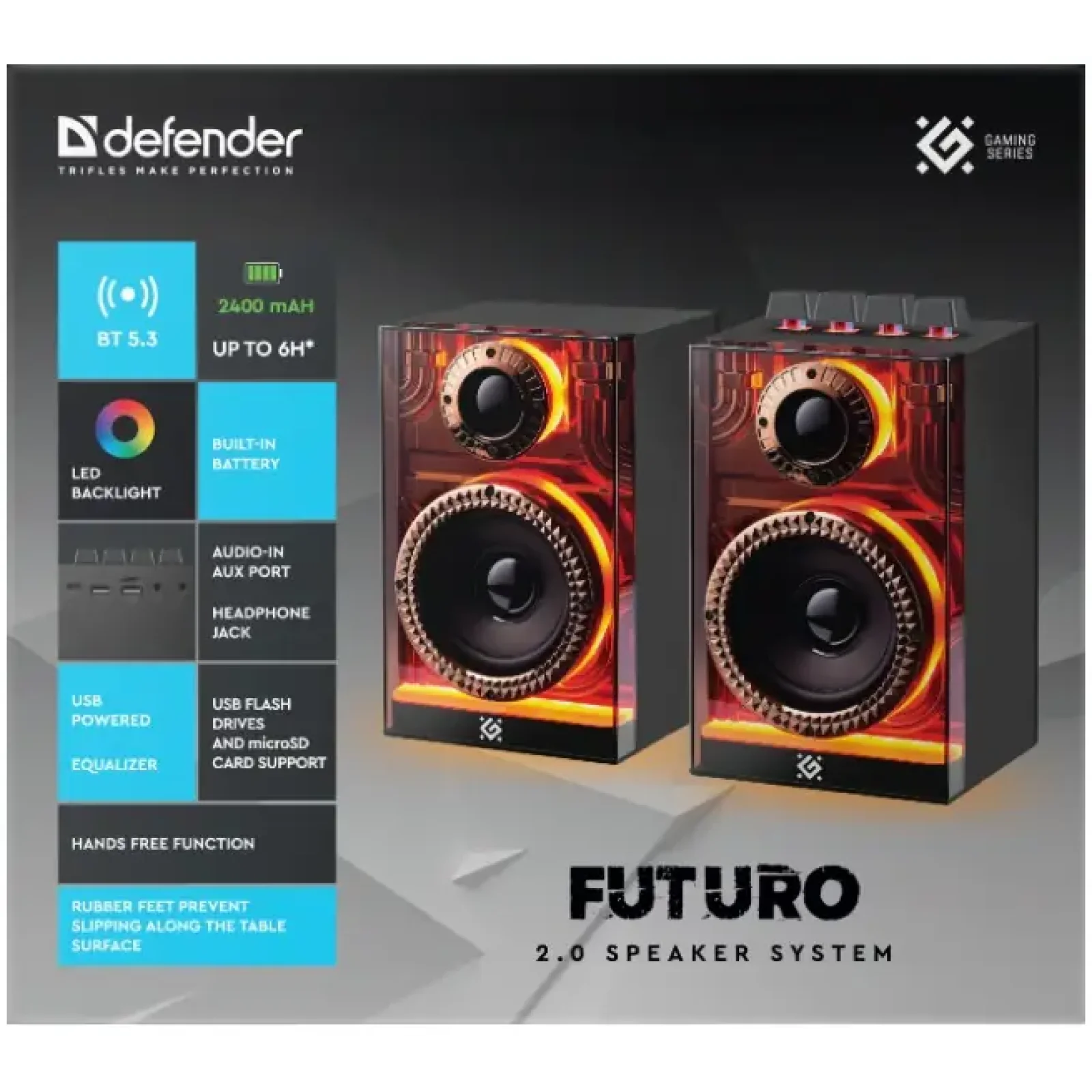 Акустика Defender Futuro, 20Вт Black (65087) UA