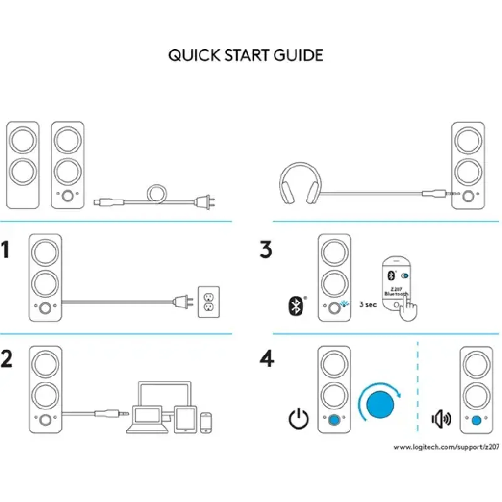 Акустика Logitech Z207 Bluetooth Black (L980-001295) UA