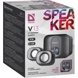 Комп.Акустика DEFENDER (65213) V13 11 W, 2.1 система, живлення від USB UA
