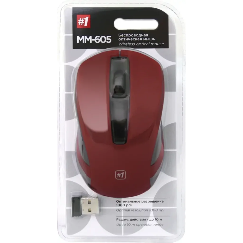 Мышь DEFENDER (52605)#1 MM-605 Wireless красная UA