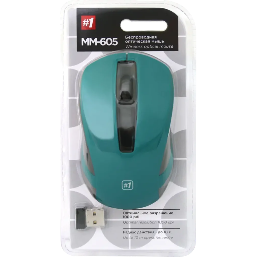 Мышь DEFENDER (52607)#1 MM-605 Wireless зеленая UA