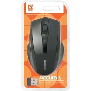 Мышь DEFENDER (52665)Accura MM-665 Wireless black UA
