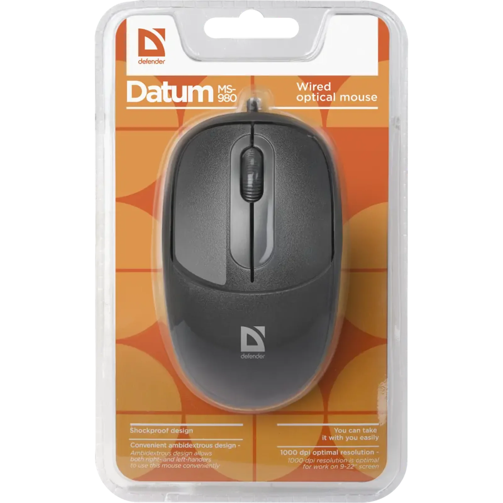 Мышь DEFENDER (52980)Datum MS-980 черный UA