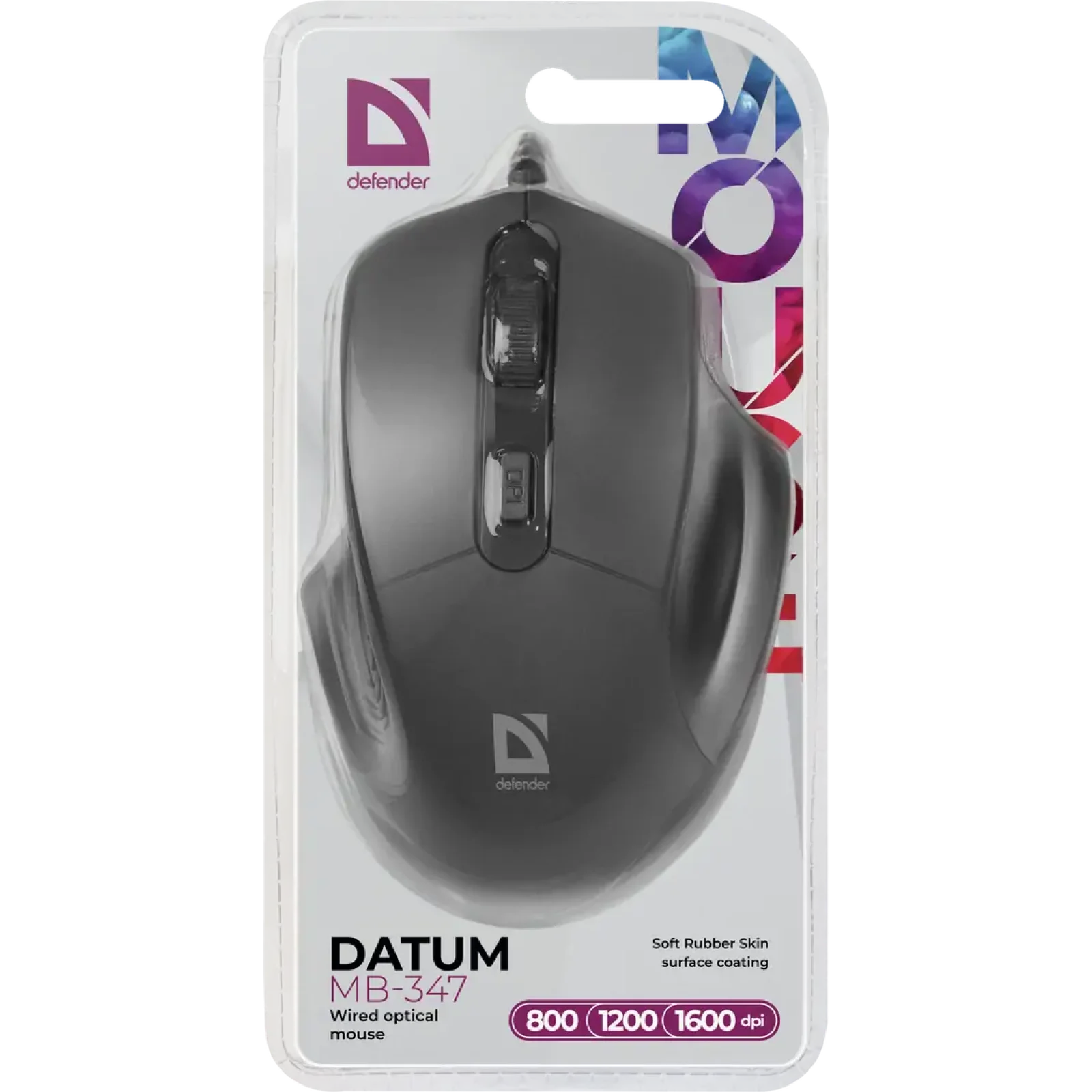 Миша Defender Datum MB-347 Black (52347) UA