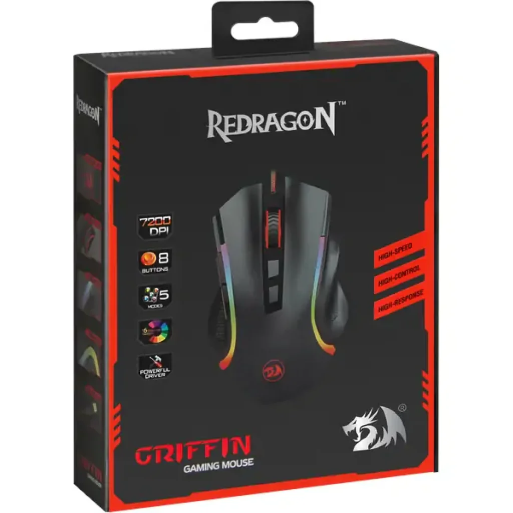 Мышь REDRAGON (75093) Griffin 7 кн. 800- 7200 dpi UA