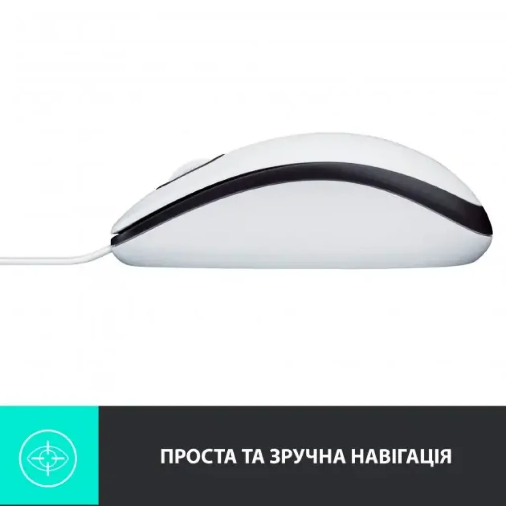 Мышь LOGITECH Mouse M100 WHITE - USB - AKOYA HANGTAB BOX M100 (910-006764) UA
