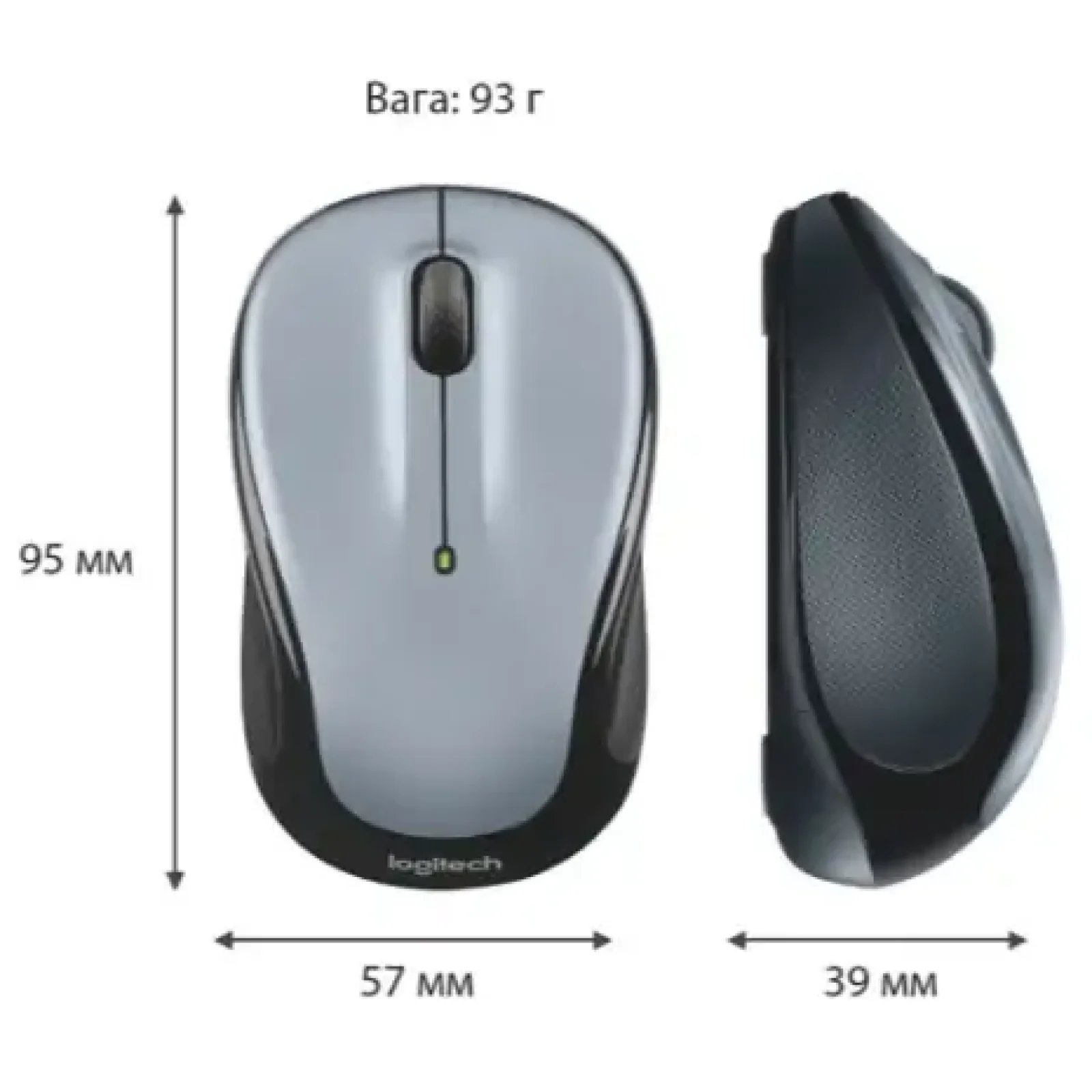Мышь LOGITECH M325s Wireless Light Silver (910-006813) UA