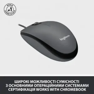 Мышь LOGITECH Mouse M100 BLACK - USB - AKOYA HANGTAB BOX M100 (910-006652) UA