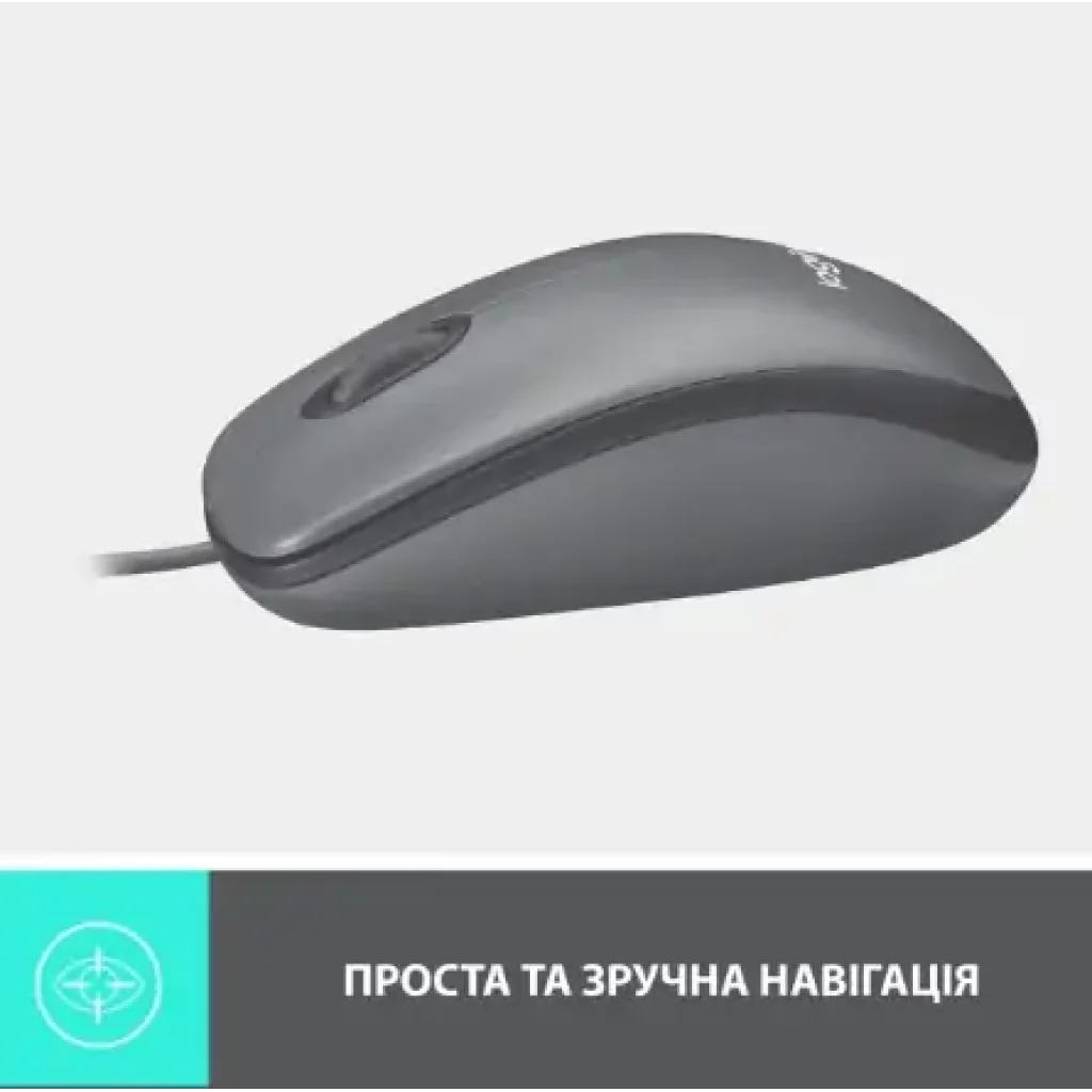 Мышь LOGITECH Mouse M100 BLACK - USB - AKOYA HANGTAB BOX M100 (910-006652) UA