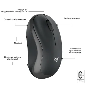Мышь LOGITECH M240 Silent Bluetooth, Graphite UA