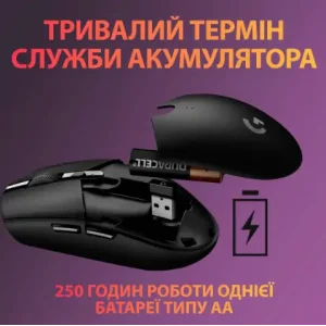 Мышь LOGITECH Wireless Gaming Mouse G305 Black UA