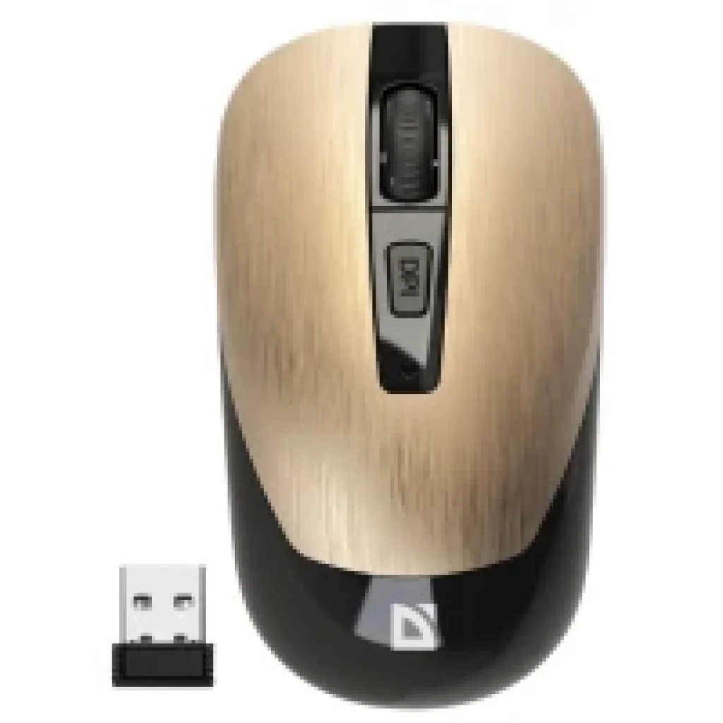 Мышь DEFENDER (52994) Wave MM-995, 4D, 800-1600dpi, GOLD, wireless, silent UA