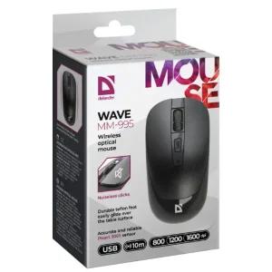Мышь DEFENDER (52995) Wave MM-995, 4D, 800-1600dpi, BLACK, wireless, silent UA