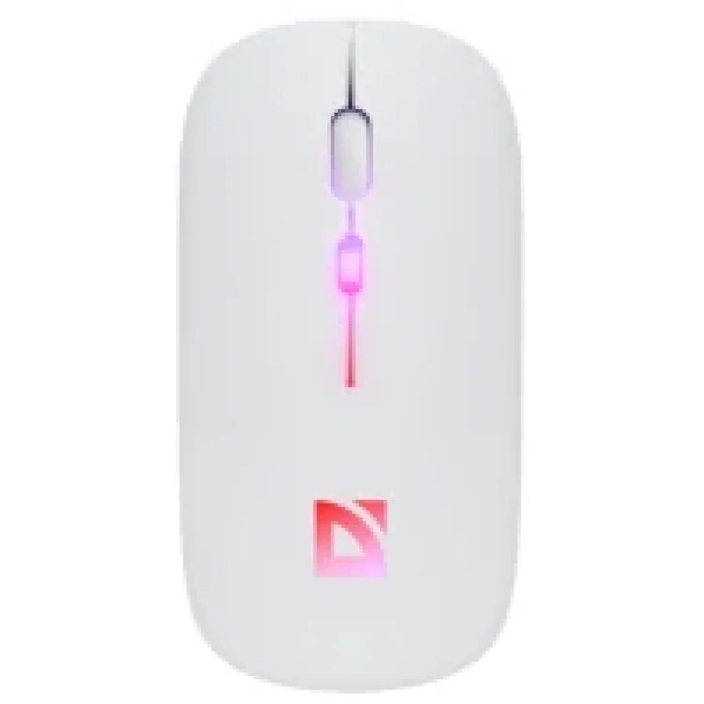Мышь DEFENDER (52998) Touch MM-997, 2.4+BT, RGB, 500mAh, WHITE, wireless, silent UA