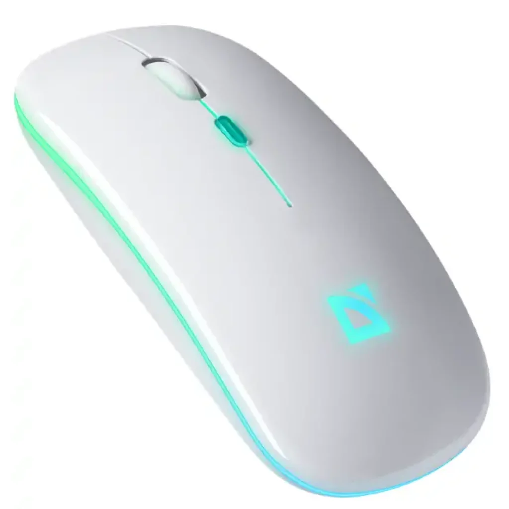 Мышь DEFENDER (52998) Touch MM-997, 2.4+BT, RGB, 500mAh, WHITE, wireless, silent UA