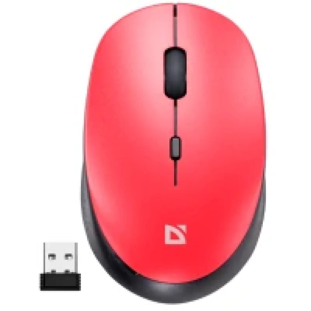 Мышь DEFENDER (52026) Auris MB-027, 4D, 800-1600dpi, RED, wireless, silent UA