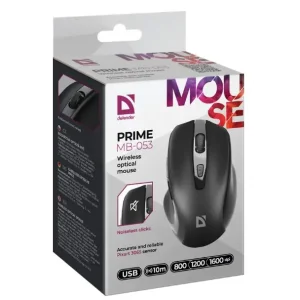 Миша DEFENDER (52053) Prime MB-053, 6D, 800-1600dpi, BLACK, wireless, silent UA