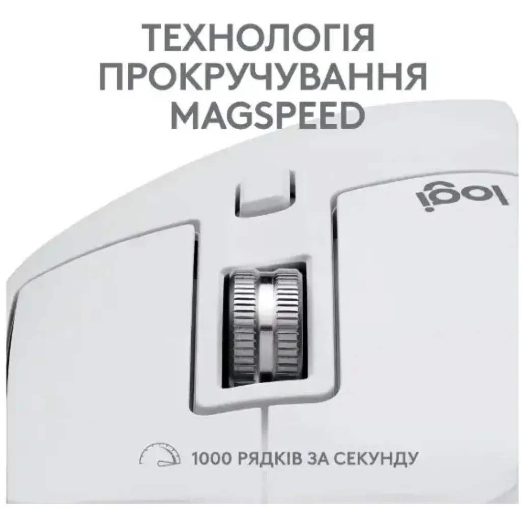 Мышь LOGITECH MX Master 3S For Mac Performance Wireless, Pale Grey (910-006572) UA