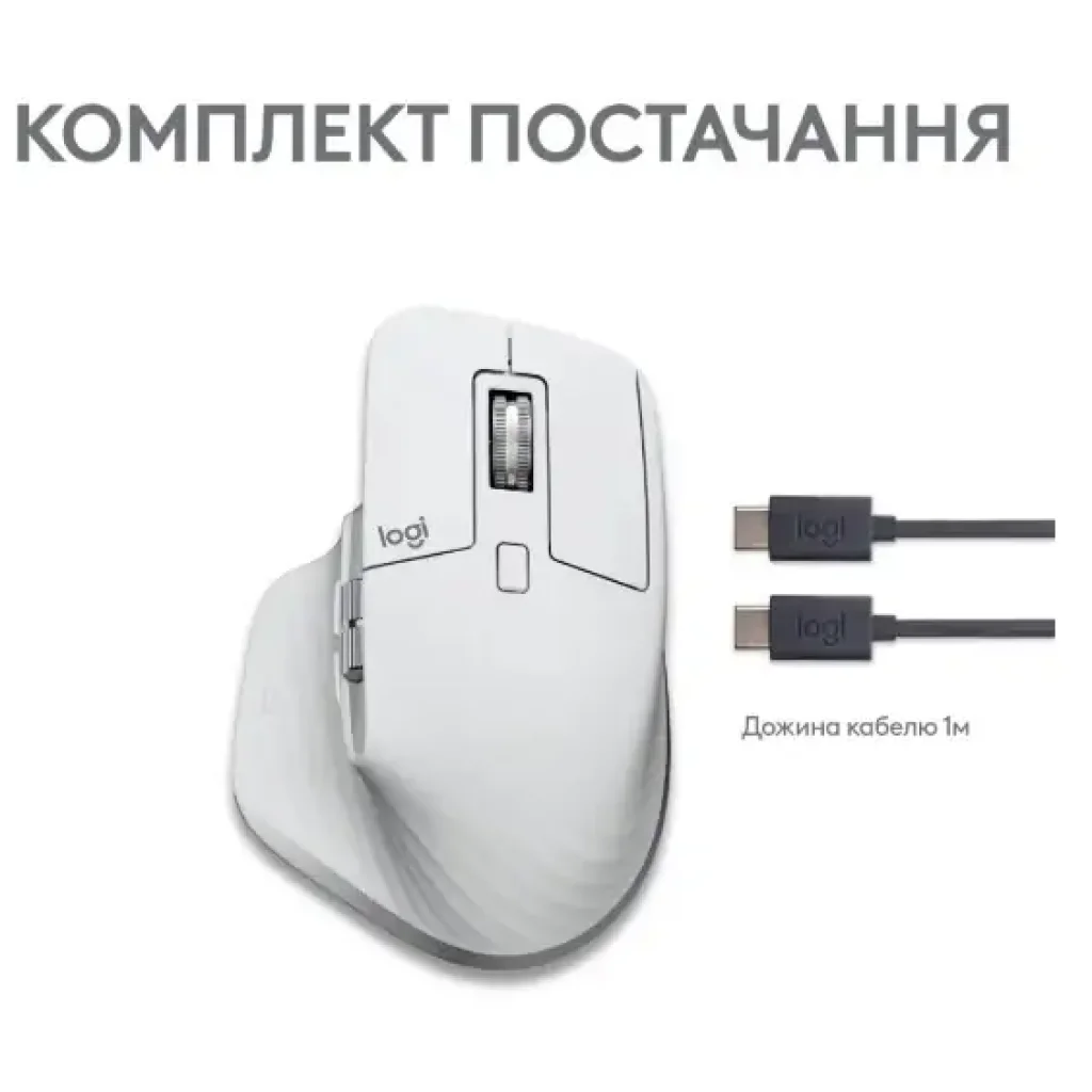 Мышь LOGITECH MX Master 3S For Mac Performance Wireless, Pale Grey (910-006572) UA