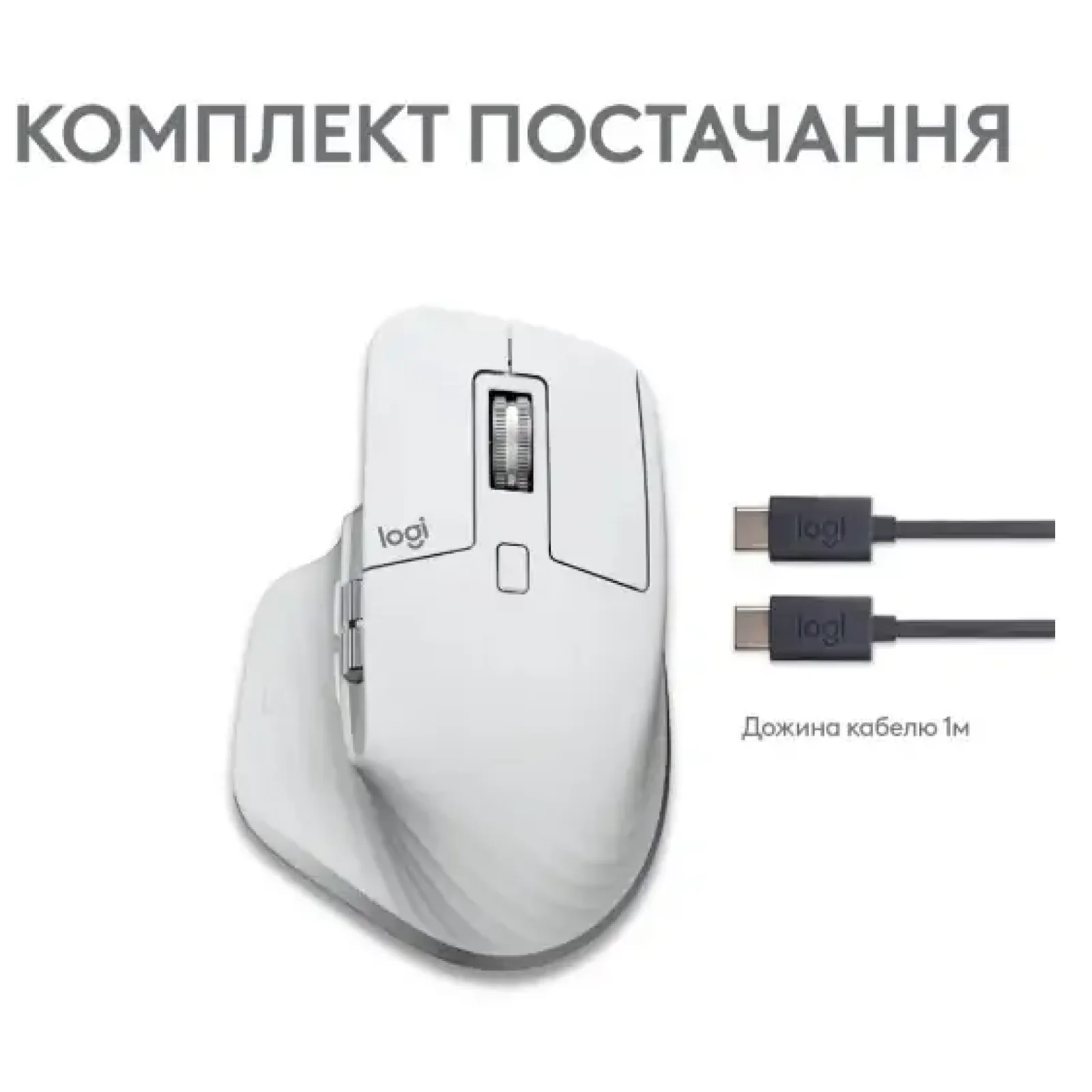 Мышь LOGITECH MX Master 3S For Mac Performance Wireless, Pale Grey (910-006572) UA
