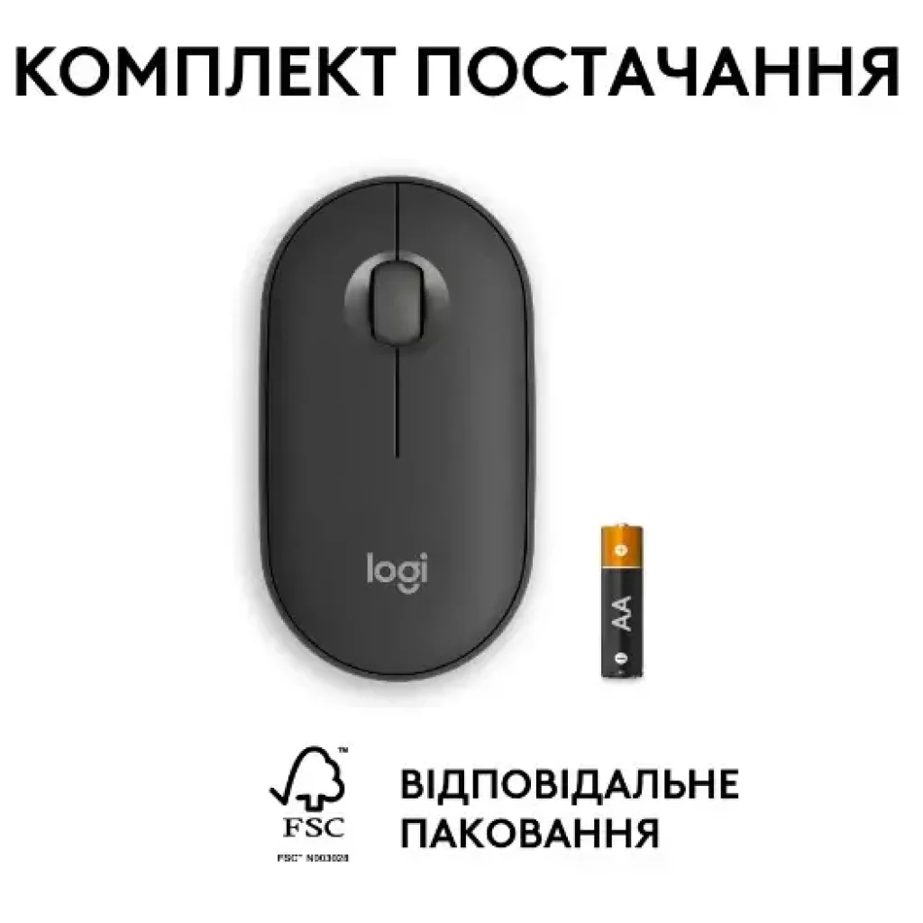 Мышь LOGITECH Pebble Mouse 2 M350s - TONAL GRAPHITE UA