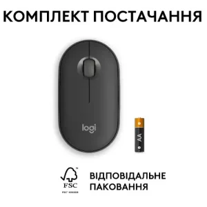 Мышь LOGITECH Pebble Mouse 2 M350s - TONAL GRAPHITE UA