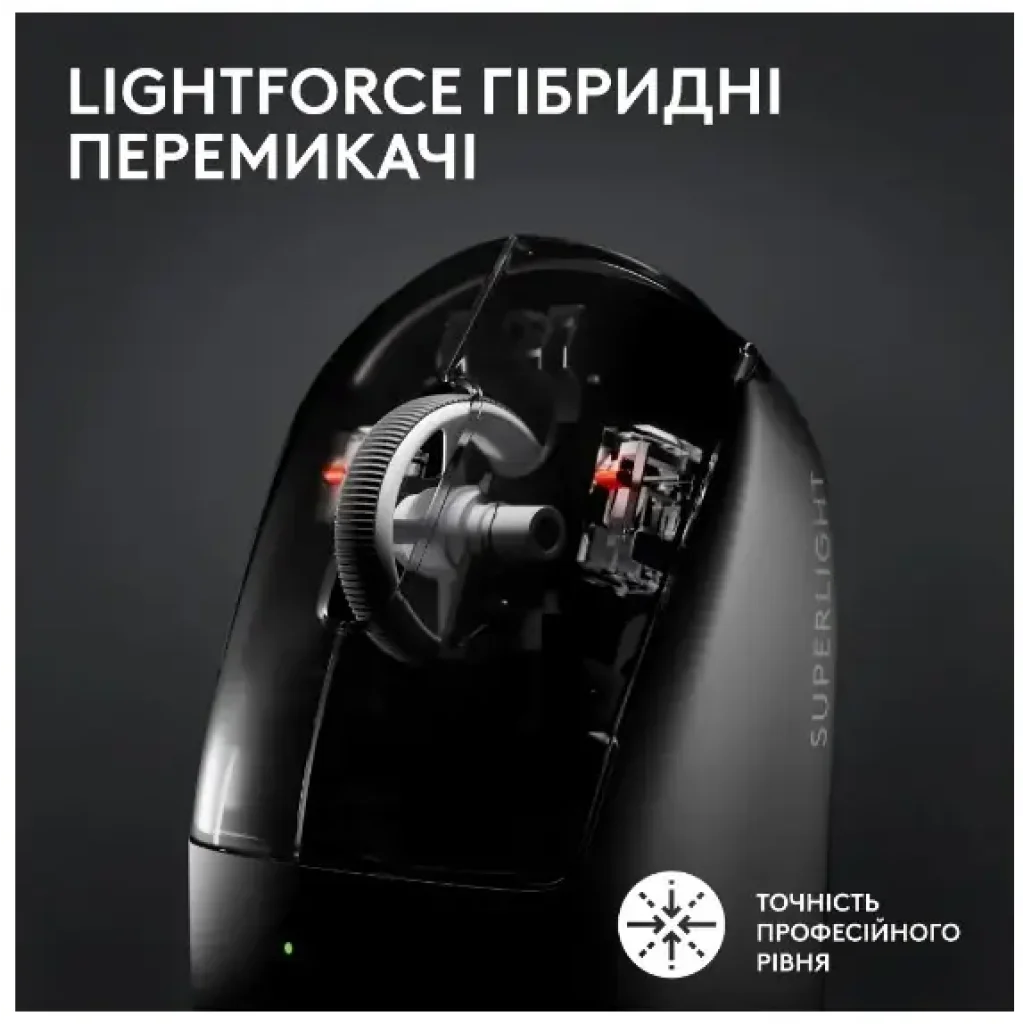 Мышь LOGITECH Pro X Superlight 2 Lightspeed Black (910-006630) UA