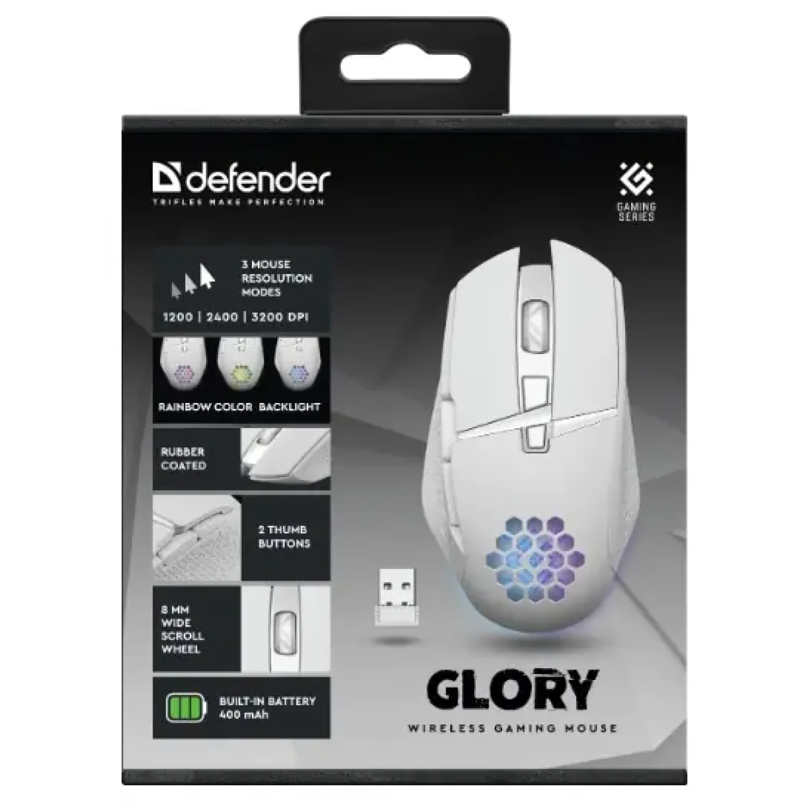 Миша DEFENDER Glory GM-514, LED White (52513) UA