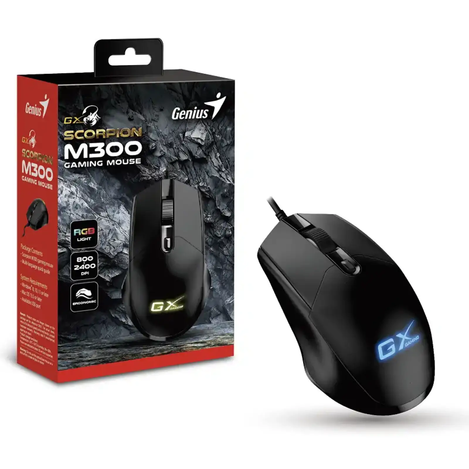 Мышь GENIUS Scorpion M300, Black ,USB UA
