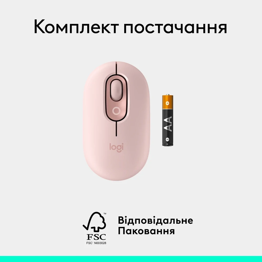 Мышь Logitech POP Mouse Rose, Bluetooth (910-007413) UA