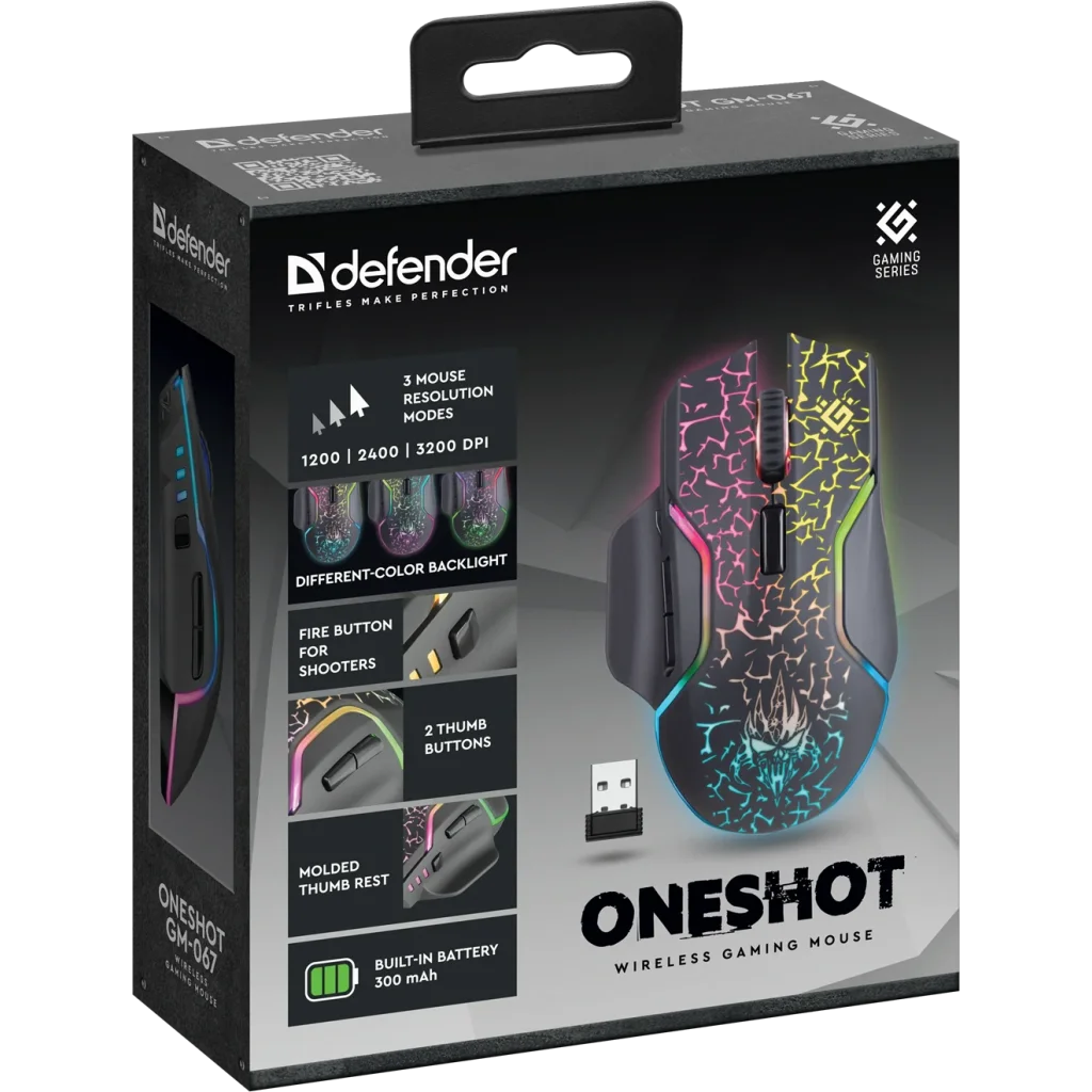 Мышь Defender Oneshot GM-067 (52067) UA