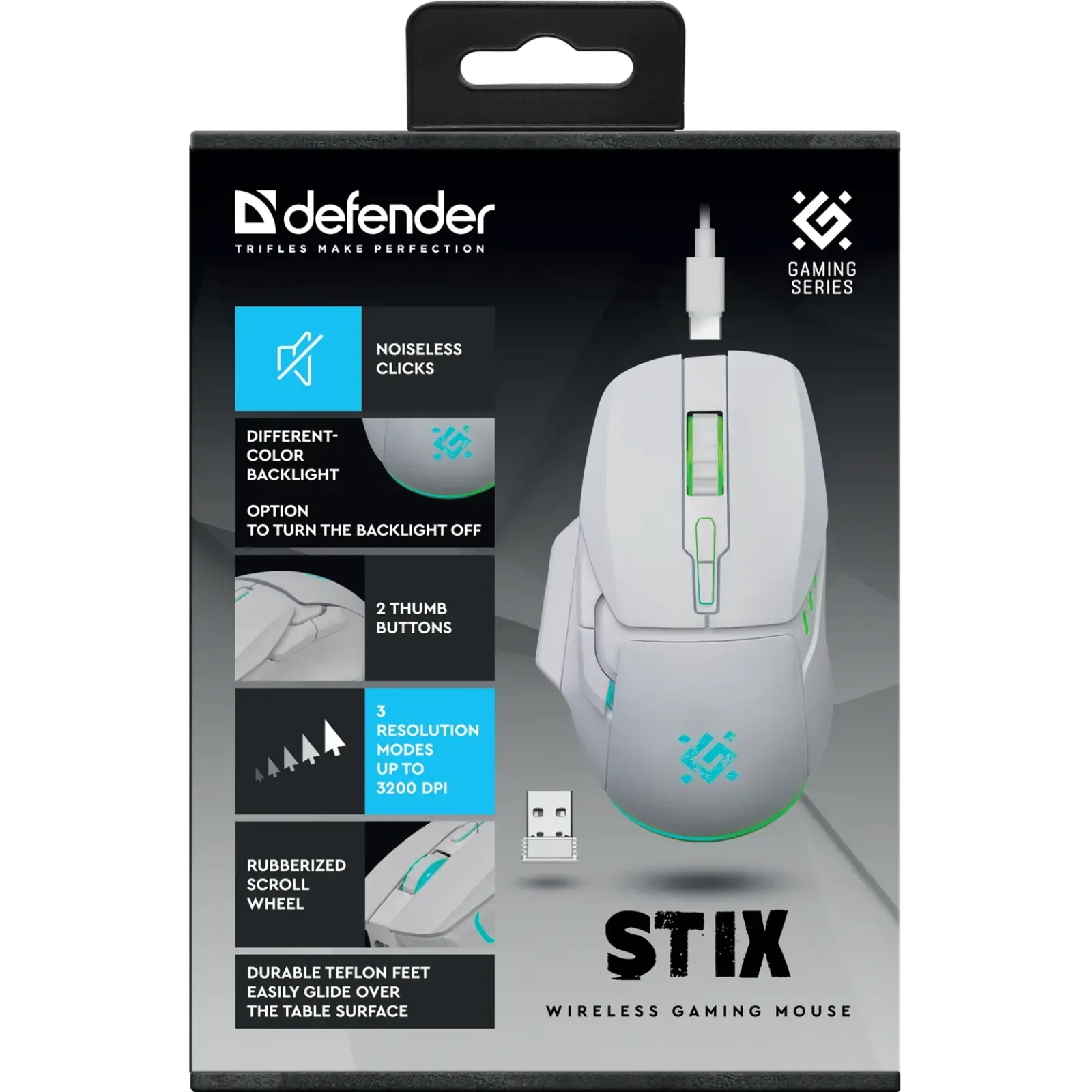 Мышь Defender Stix GM-009 White (52009) UA