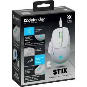 Мышь Defender Stix GM-009 White (52009) UA