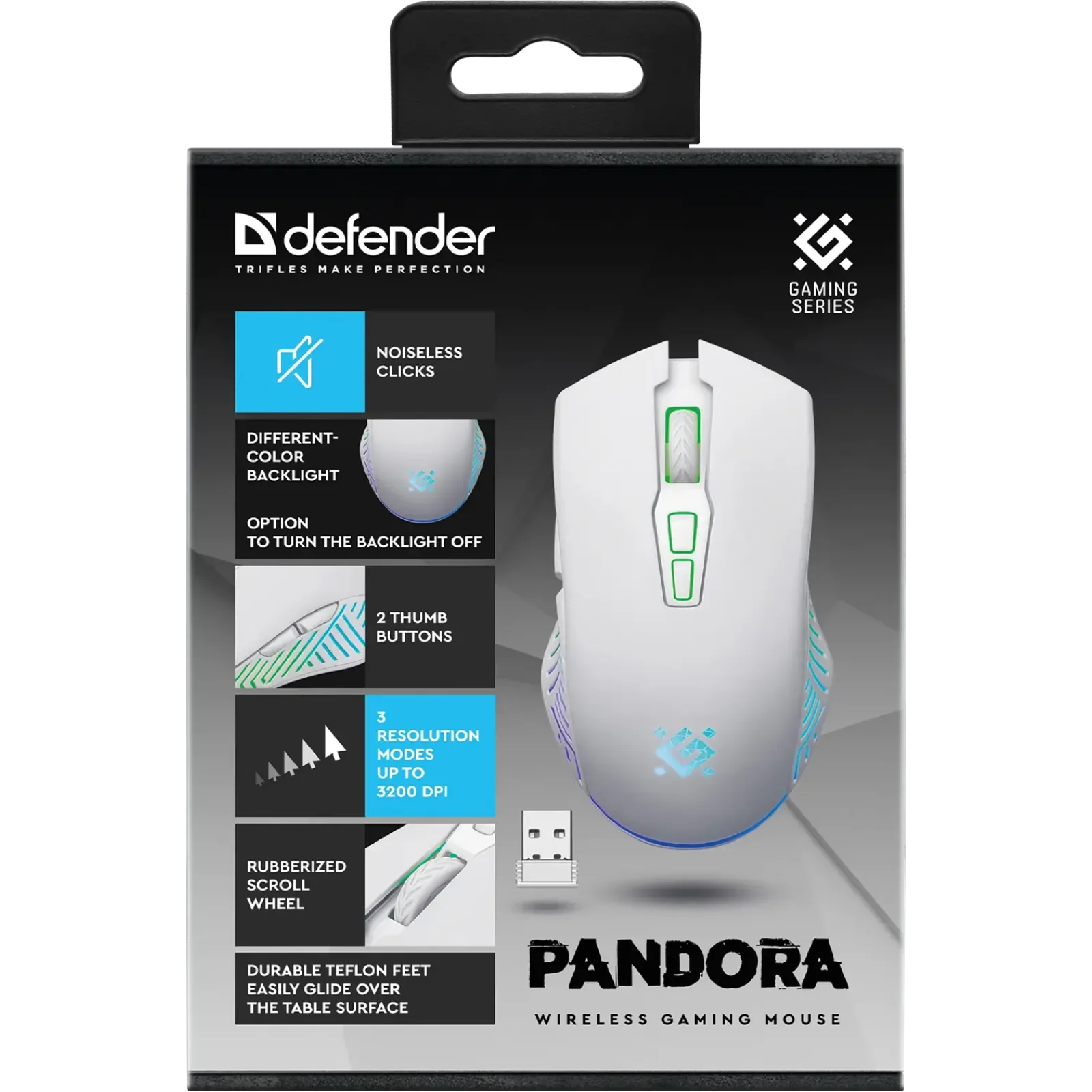 Мышь Defender Pandora GM-502 White (52502) UA