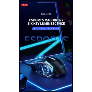 Миша XO M10 Gaming Mechanical 6-Button Light Emitting Black+Silver UA