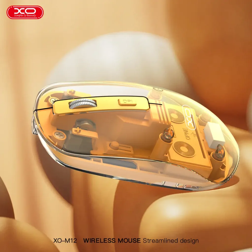 Миша XO M12 Bluetooth wireless transparent Yellow UA