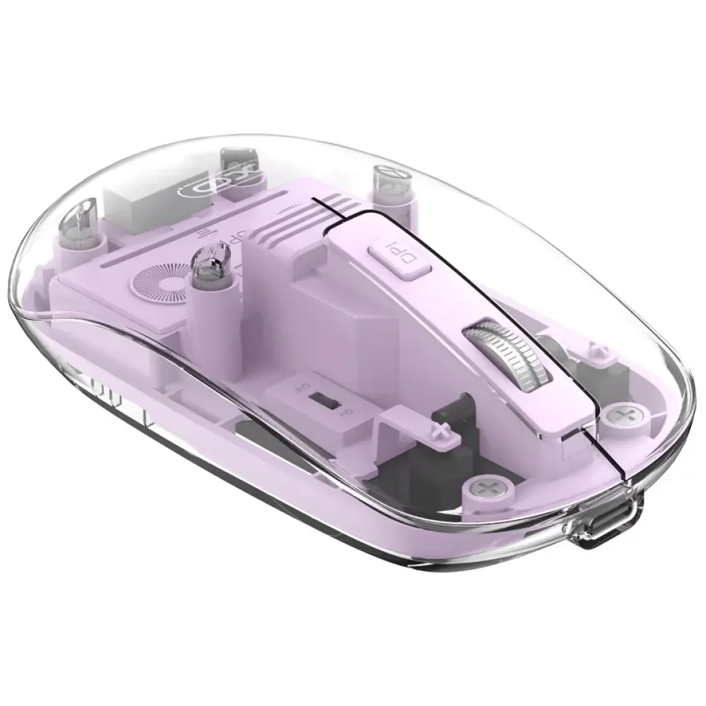 Миша XO M12 Bluetooth wireless transparent Purple UA