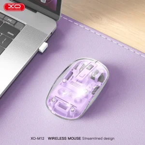 Миша XO M12 Bluetooth wireless transparent Purple UA