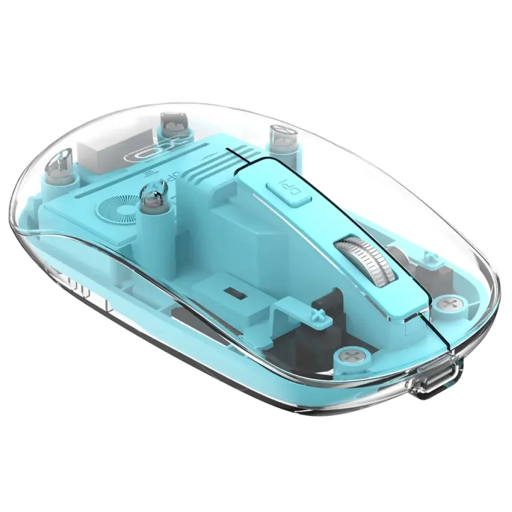 Миша XO M12 Bluetooth wireless transparent Blue UA