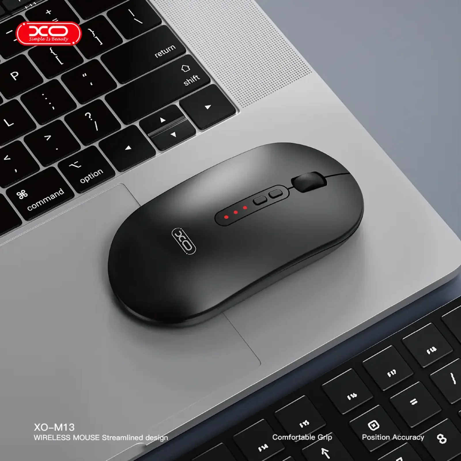 Мышь XO M13 Tri-mode Bluetooth Wireless Silent Black UA