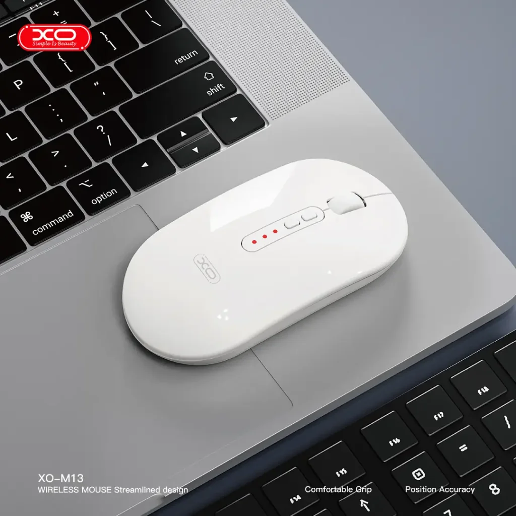 Мышь XO M13 Tri-mode Bluetooth Wireless Silent White UA