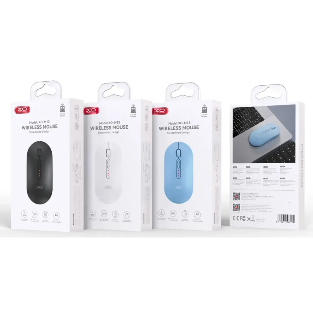 Мышь XO M13 Tri-mode Bluetooth Wireless Silent Blue UA
